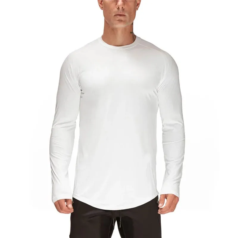 Camiseta lisa de manga larga y secado rápido – foto 1