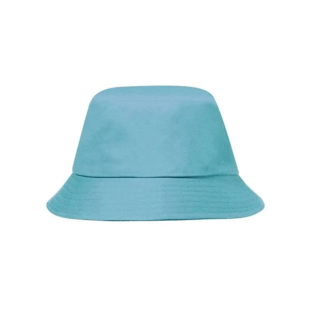Gorro bucket de algodón liso en azul cielo
